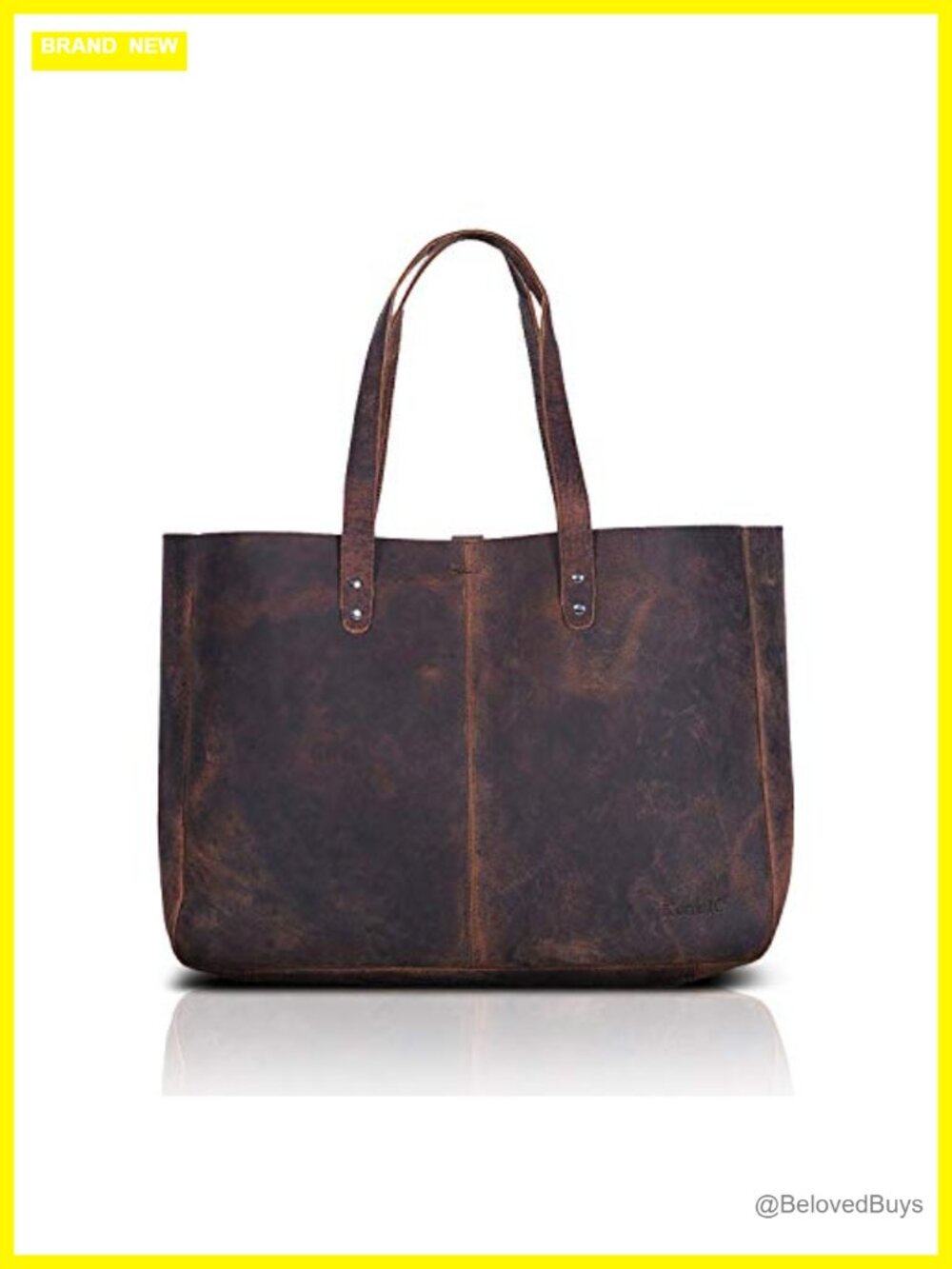 Top Grain Leather Tote Bag Satchel Handbag Travel Shopping Purse